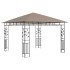 Cenador con mosquitera gris taupe 3x3x2,73 m 180