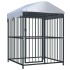Perrera de exterior con techo 120x120x150