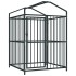Perrera de exterior con techo 120x120x150