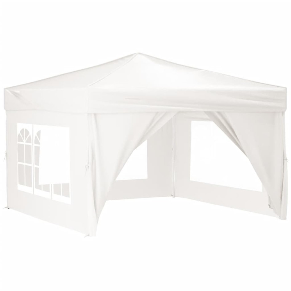 Carpa para fiestas plegable con paredes laterales blanco 3x3