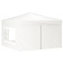 Carpa para fiestas plegable con paredes laterales blanco 3x3