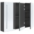 Mueble de baño con espejo LED 89x14x62