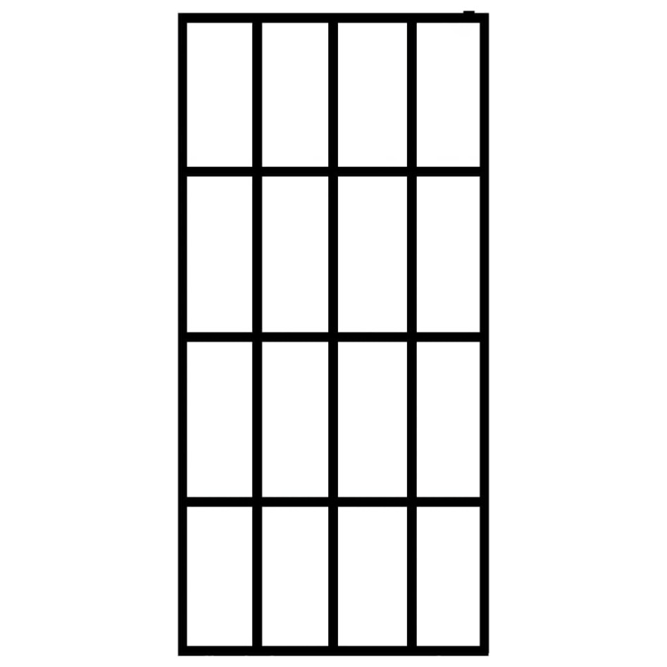 Mampara de ducha vidrio templado esmerilado 100x195