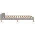 Cama sin colchón tela gris claro 140x200