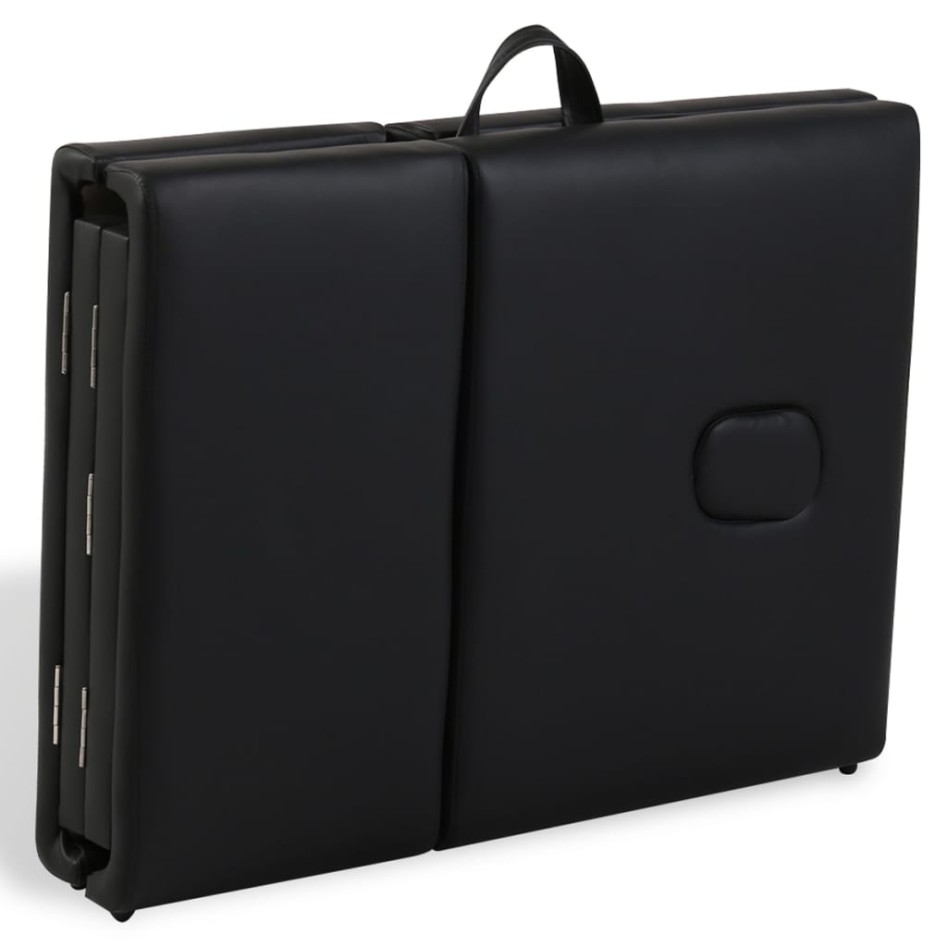 Camilla de masaje plegable 4 zonas estructura de aluminio