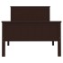 Estructura cama sin colchón madera pino marrón oscuro 90x200