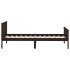 Estructura cama sin colchón madera pino marrón oscuro 90x200