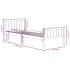 Estructura cama sin colchón madera pino marrón oscuro 90x200