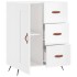 Aparador de madera contrachapada blanco brillante 69,5x34x90