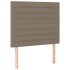 Cama box spring con colchón tela gris taupe 100x200
