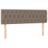 Cama box spring con colchón tela gris taupe 160x200