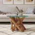 Mesa de centro de madera maciza de teca 60