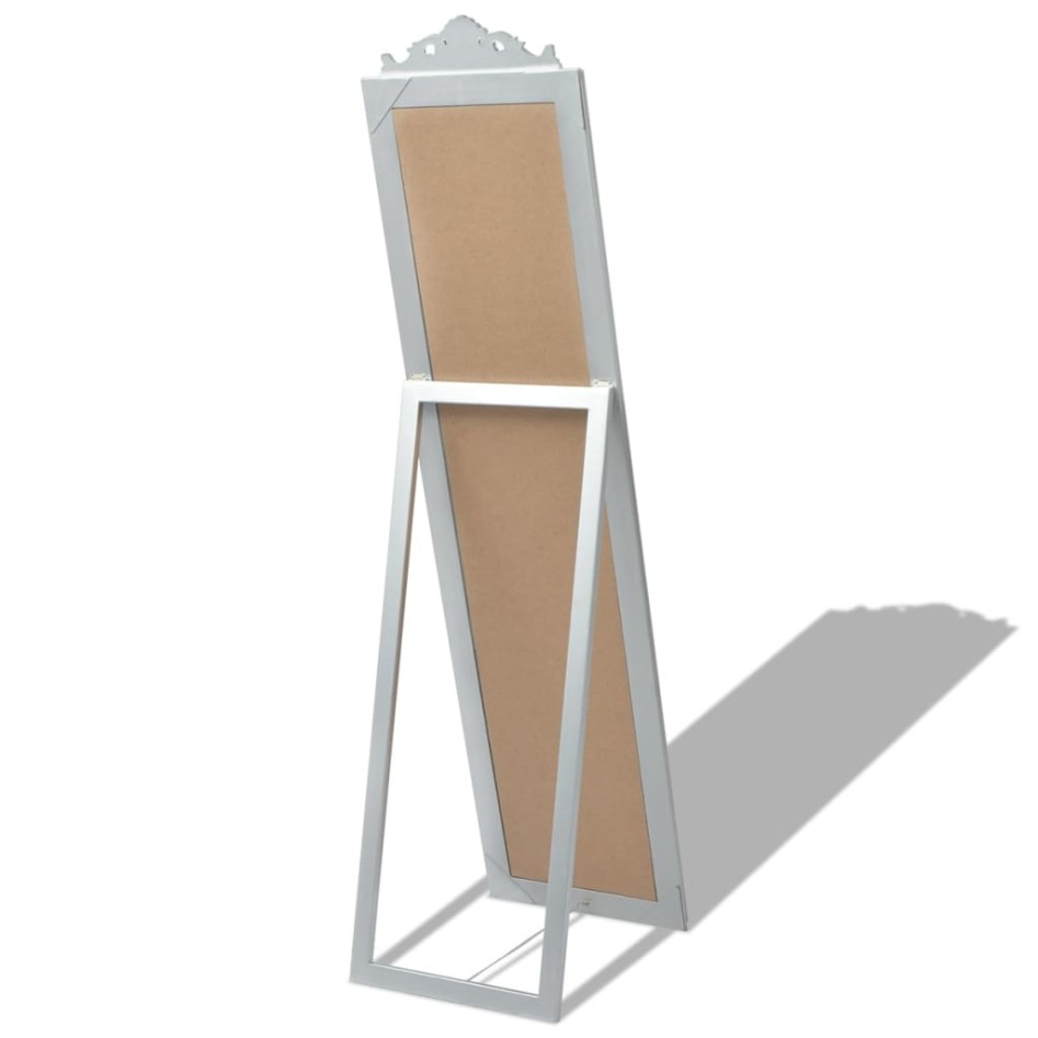 Espejo de pie estilo barroco plateado 160x40