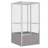 Jaula de pájaros acero galvanizado gris 111x107x211,5
