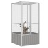 Jaula de pájaros acero galvanizado gris 111x107x211,5