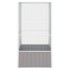 Jaula de pájaros acero galvanizado gris 111x107x211,5