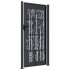 Puerta de jardín acero gris antracita diseño bambú 105x180