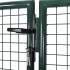 Puerta de valla de acero verde 306x150