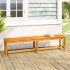 Banco de jardín madera maciza de acacia 180x35x45