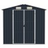 Cobertizo de jardín acero galvanizado antracita 205x129x183