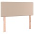 Cama box spring con colchón cuero sintético capuchino