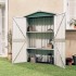 Cobertizo de jardín acero galvanizado verde