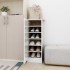 Mueble zapatero de aglomerado blanco con brillo 32x35x92