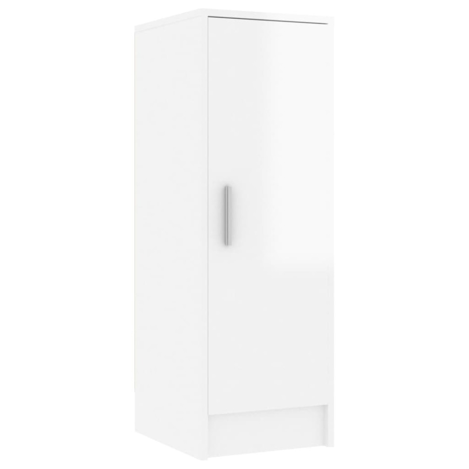Mueble zapatero de aglomerado blanco con brillo 32x35x92