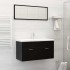 Juego de muebles de baño 2 pzas madera contrachapada