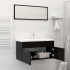 Juego de muebles de baño 2 pzas madera contrachapada