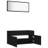 Juego de muebles de baño 2 pzas madera contrachapada