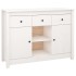 Aparador de madera maciza de pino blanco 100x35x74,5