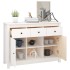 Aparador de madera maciza de pino blanco 100x35x74,5
