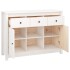 Aparador de madera maciza de pino blanco 100x35x74,5