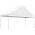 Cenador con techo polietileno blanco 5,88x2,23x3,75