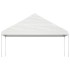 Cenador con techo polietileno blanco 5,88x2,23x3,75