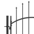 Puerta de jardín de acero negro 1x2,5