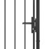 Puerta de jardín de acero negro 1x2,5