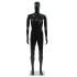 Maniquí de hombre completo base vidrio negro brillante 185