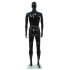 Maniquí de hombre completo base vidrio negro brillante 185