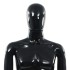 Maniquí de hombre completo base vidrio negro brillante 185