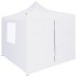 Carpa plegable profesional con 4 paredes acero blanco 3x3