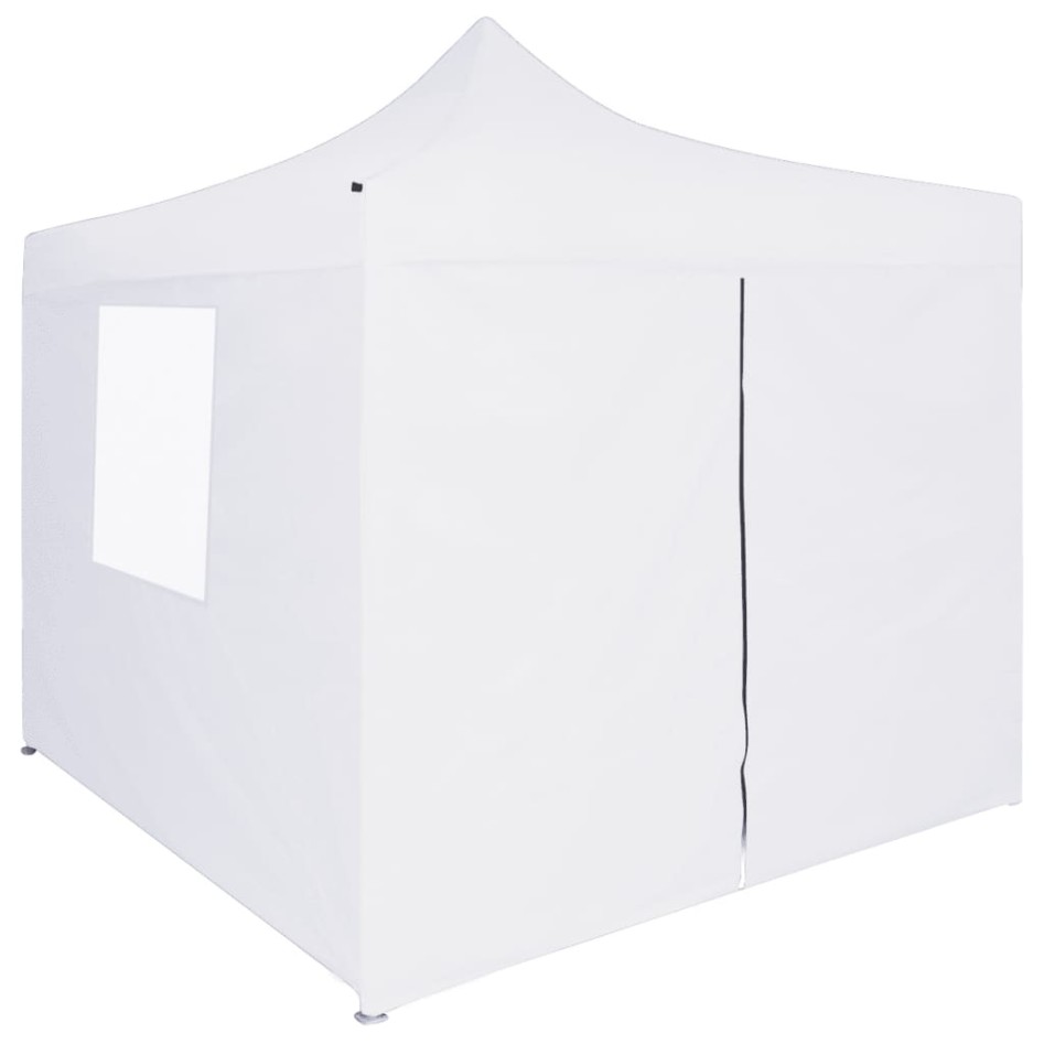Carpa plegable profesional con 4 paredes acero blanco 3x3