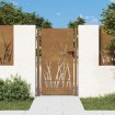 Puerta de jardín acero corten diseño hierba 105x205 cm