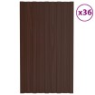 Panel para tejado acero galvanizado marrón 36 unidades 80x45 cm
