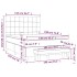 Cama box spring con colchón terciopelo negro 140x190