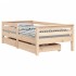 Estructura de cama para niños con cajones madera pino 70x140
