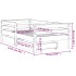 Estructura de cama para niños con cajones madera pino 70x140
