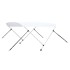 Toldo Bimini de 2 arcos blanco 180x130x110