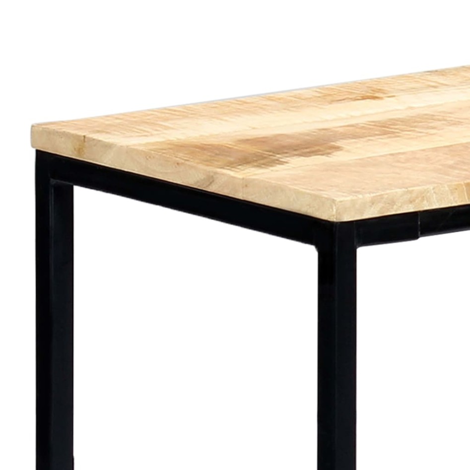Mesa consola de madera maciza de mango en bruto 140x35x76